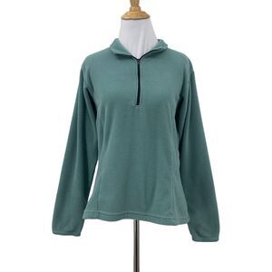 Vintage Rei Fleece Sweater Womens L Large Pullover Back Zip Pocket Quarter Zip